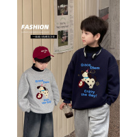 童酷儿童冬款湖州织里童装可爱立体小狗一体绒加厚男童卫衣潮