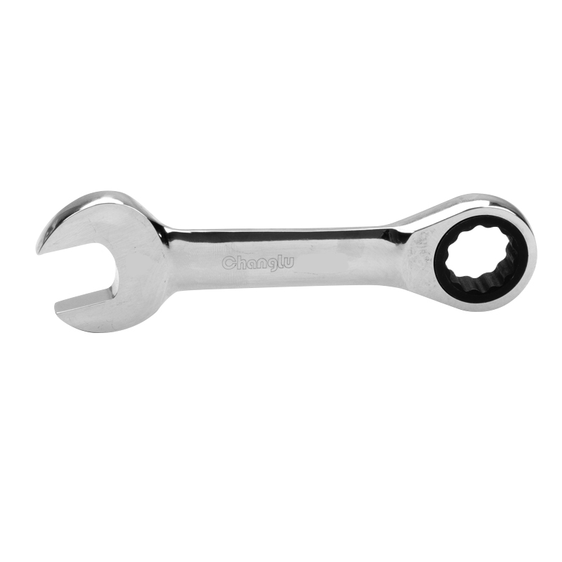 长鹿 短柄镜面两用棘轮扳手 19mm