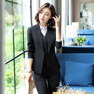 职业套装2019新款时尚气质小西装套裤女士西服商务面试正装工作服