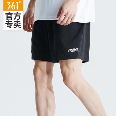 361°度运动短裤男夏季薄款跑步健身黑色休闲宽松速干透气五分裤子