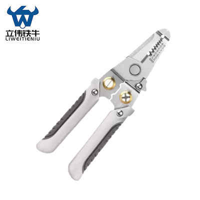 立伟铁牛多功能六合一剥线钳8寸/把