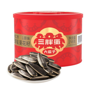 三胖蛋原味瓜子218g罐装休闲葵花籽干货零食正宗内蒙特产健康年货