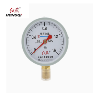 红旗 氧气压力表定制检测款YO100 (压力值需备注)块
