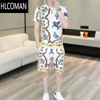 HLCOMAN泰国男士沙滩裤外穿速干可下水海边度假男装短裤海南三亚穿搭套装