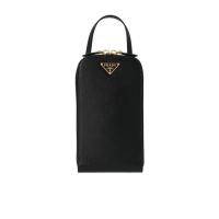 普拉达(PRADA)小牛皮女士单肩包潮牌经典徽标百搭配饰日常通勤手