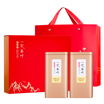 一农茶叶礼盒特级茉莉花茶毛尖300g礼盒装花香浓郁中国红送礼佳选