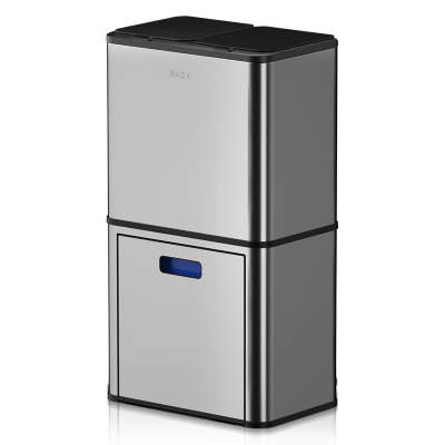 GAOK2277厨房智能感应垃圾桶分类干湿分离双层家用不锈钢按压脚踏