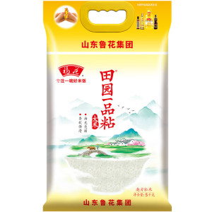 福花田园一品粘大米5KG 回味甘甜 细腻丝滑一品米10斤南方大米 鲁花出品 鲁花大米 油粘米 丝苗米