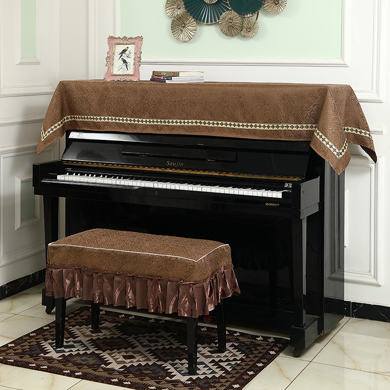 通用钢琴罩半罩简约防尘数码智能theone钢琴米魁巾盖布蒙布日式珠江