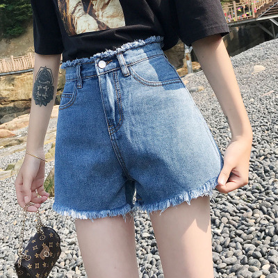 牛仔短裤夏新款外穿韩版宽松女学生百搭高腰阔腿洋气阔脚热裤轻奢世家