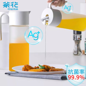 茶花(CHAHUA)自动开合油壶厨房抗菌Ag+银离子550ml防漏嘴酱油醋瓶子 009001