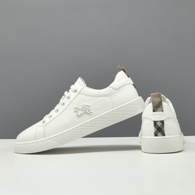 真皮板鞋男款潮流百搭鞋子欧洲站头层牛皮小白鞋轻奢一脚蹬懒人鞋