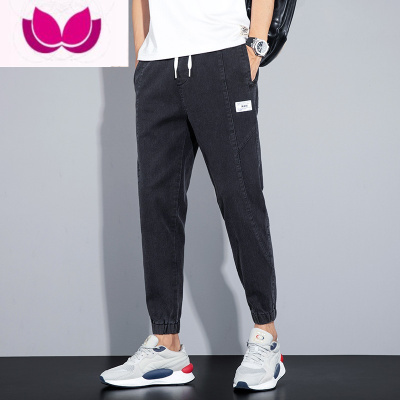 七斓工装裤男款宽松束脚裤2023夏季款男生休闲长裤子男装百搭潮牌