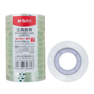 晨光(M&G) AJD97372 文具胶带 8mm*50y (12卷) 4件装
