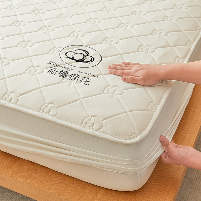 A类新疆纯棉花夹棉床笠单件加厚床罩床垫套保护罩全包床套_539