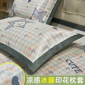 夏季冰丝枕套纯色枕芯套48x74cm单人宿舍枕头套一对装一只装