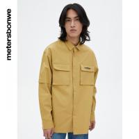 [1件5折价:129.5]美特斯邦威男双袋工装衬衫