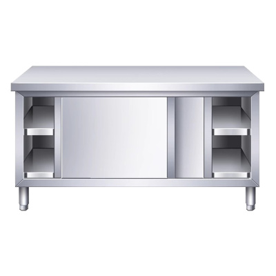 凌迪星不锈钢橱柜 双门两层台