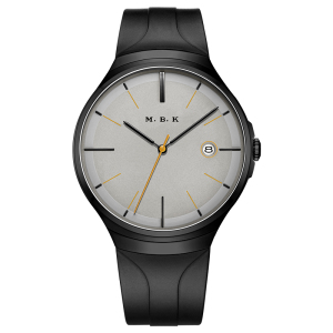 M.B.K欧美品牌男士手表橡胶表带全自动机械表 男表时尚潮流男士防水表单日历简约商务款1010
