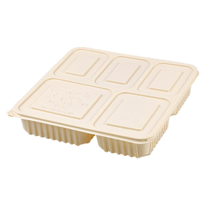 是尚 一次性餐盒 玉米淀粉五格盒200套H528/箱