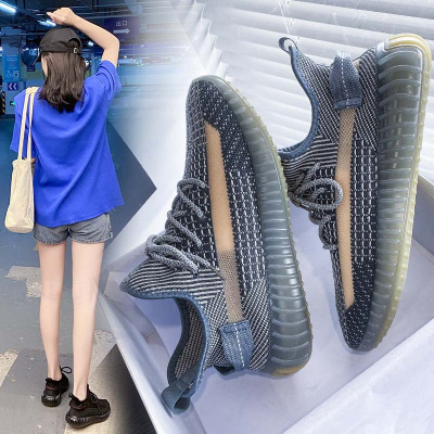 直营特卖-休闲鞋2021夏季新款女士小白鞋低帮透气飞织椰子鞋软底时尚运动板鞋女鞋OLOEY