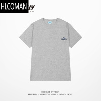 HLCOMAN日系圆领短袖T恤男女CityBoy潮牌半袖中袖体恤套头上衣简约