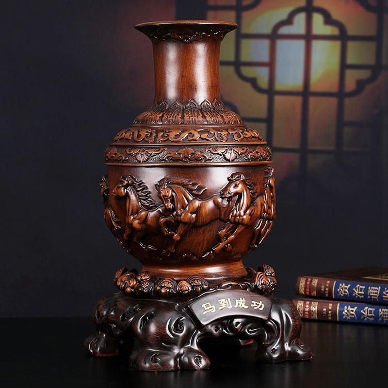 家柏饰(CORATED)马到成功花瓶摆件一对家居客厅酒柜电视柜装饰品公司开业乔迁礼品