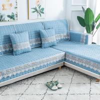 家柏饰(CORATED)四季通用防滑沙发垫坐垫子布艺全包萬能沙发套罩沙发盖布沙发巾 罗兰蓝灰 90*70cm
