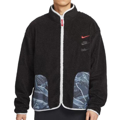 NIKE/耐克外套男装新款运动服摇粒绒保暖立领夹克FZ6194-010 D