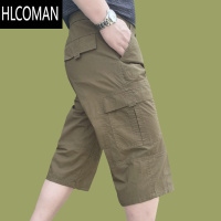 HLCOMAN七分裤男夏季休闲薄款潮流百搭宽松短裤松紧中裤多口袋马裤子