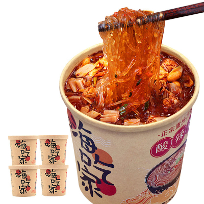 校园-集香草酸辣粉丝桶装4桶重庆风味速食方便面办公休闲美食