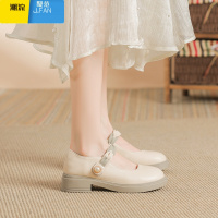 聚范法式玛丽珍鞋平底2024夏季新款仙女风配裙旗袍小皮鞋豆豆浅口单鞋