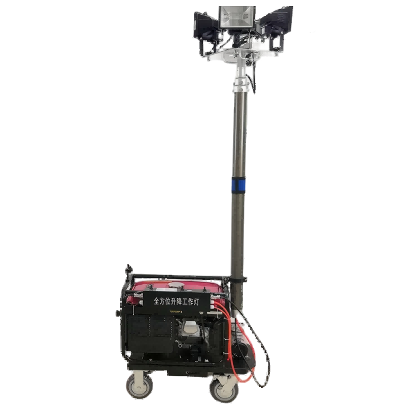 旭升CXS CQY6800多功能升降移动车灯4*500W卤钨灯220V发电机 红色
