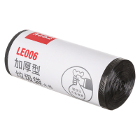 齐心 LE006 加厚点断式平口垃圾袋 45*50cm 30个/卷 黑