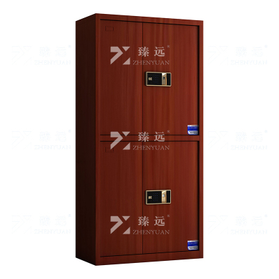 臻远 ZYJJ-80053 保密柜 红木纹通双节指纹锁 长900*宽420*高1850 单位:1台