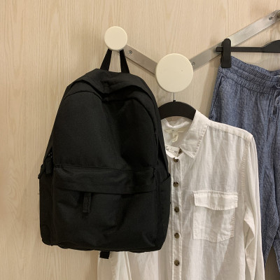 派尼美特日本无印双肩包休闲简约防水电脑包新款男女中学生书包帆布背包潮