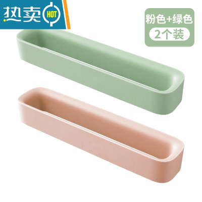敬平浴室拖鞋架壁挂式免打孔卫生间吸壁式置物架收纳器厕所放鞋架子 绿色+粉色(两个装)浴室置物架