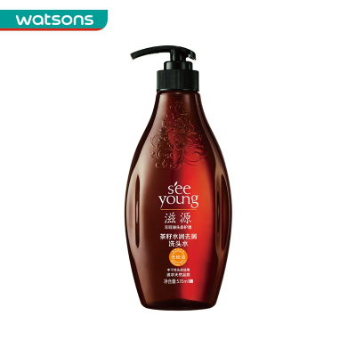 屈臣氏-滋源茶籽水润去屑洗发水(中干性)535毫升头屑头痒的中干性头皮适用洗发露