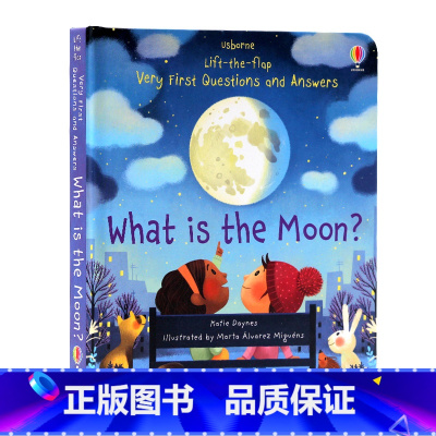 [正版]Usborne出品 月亮是什么 英文原版绘本 What is the Moon 问与答系列 科普百科认知立体翻