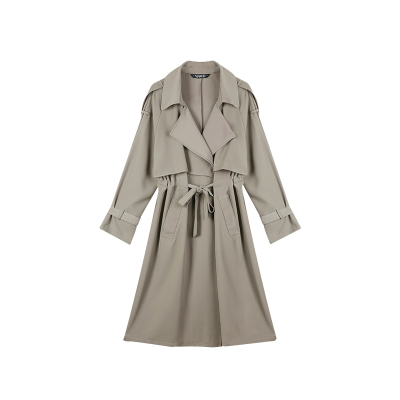 SUNTEK年终福利-风衣女中长款韩版小个子宽松温柔大衣气质流行外套潮风衣