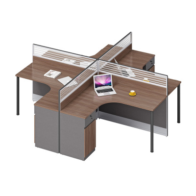科朔 办公桌职员桌 员工桌 板式屏风办公桌 四人位KS-06L3007