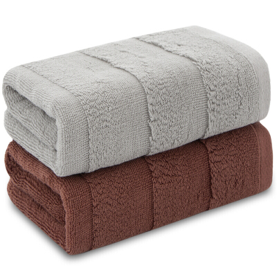 三利纯棉毛巾2条装长绒棉高毛圈柔软吸水洗脸巾洁面巾110G/条默认颜色