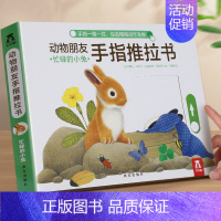 忙碌的小兔 [正版]动物朋友手指推拉书婴儿早教启蒙认知书籍0-1-2-3岁宝宝撕不烂的洞洞书绘本立体翻翻书幼儿园两岁触摸