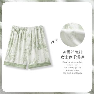 冰雪丝睡裤女夏单独短裤新款高级感蝴蝶春秋天家居服宽松可外穿_812882
