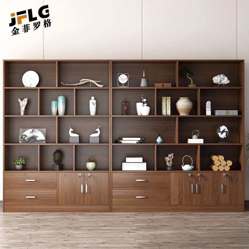 金菲罗格木质收纳柜带锁书柜