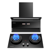 艾美特油烟机AY652LB顶侧双吸变频+AZ65A嵌入式燃气灶具 油烟不过脸 液化气