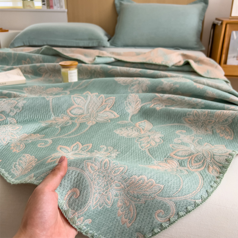 汉司家纺 HANSI-88 六层纱布午休毯 150*200cm(计价单位:条)薄荷绿