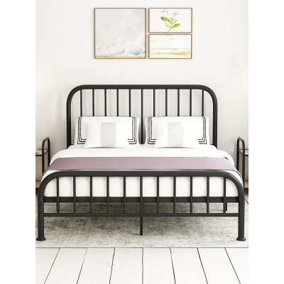 欧式铁艺床双人床北欧铁架床铁床1.5米网红现代简约公主床1.8米