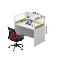 迅众 单人位1200*600mm 办公家具职员办公桌屏风工位电销小卡座工位电话销售卡位桌椅组合