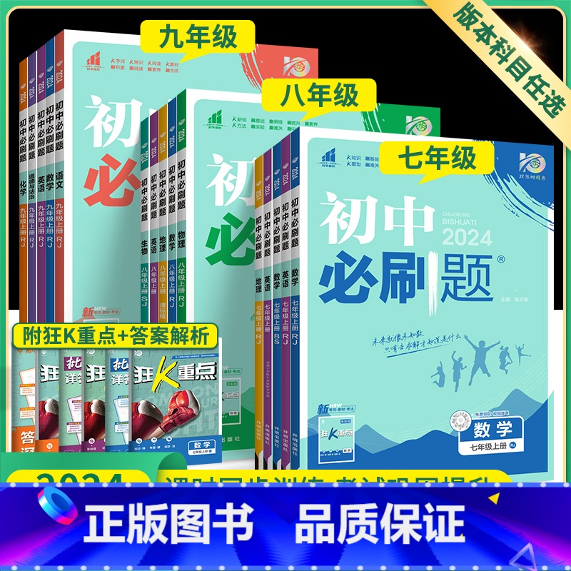 人教版]语数英物化5本 九年级下 [正版]2024初中七上八九年级上册下册数学英语物理化学生物地理语文全套人教版初一三初